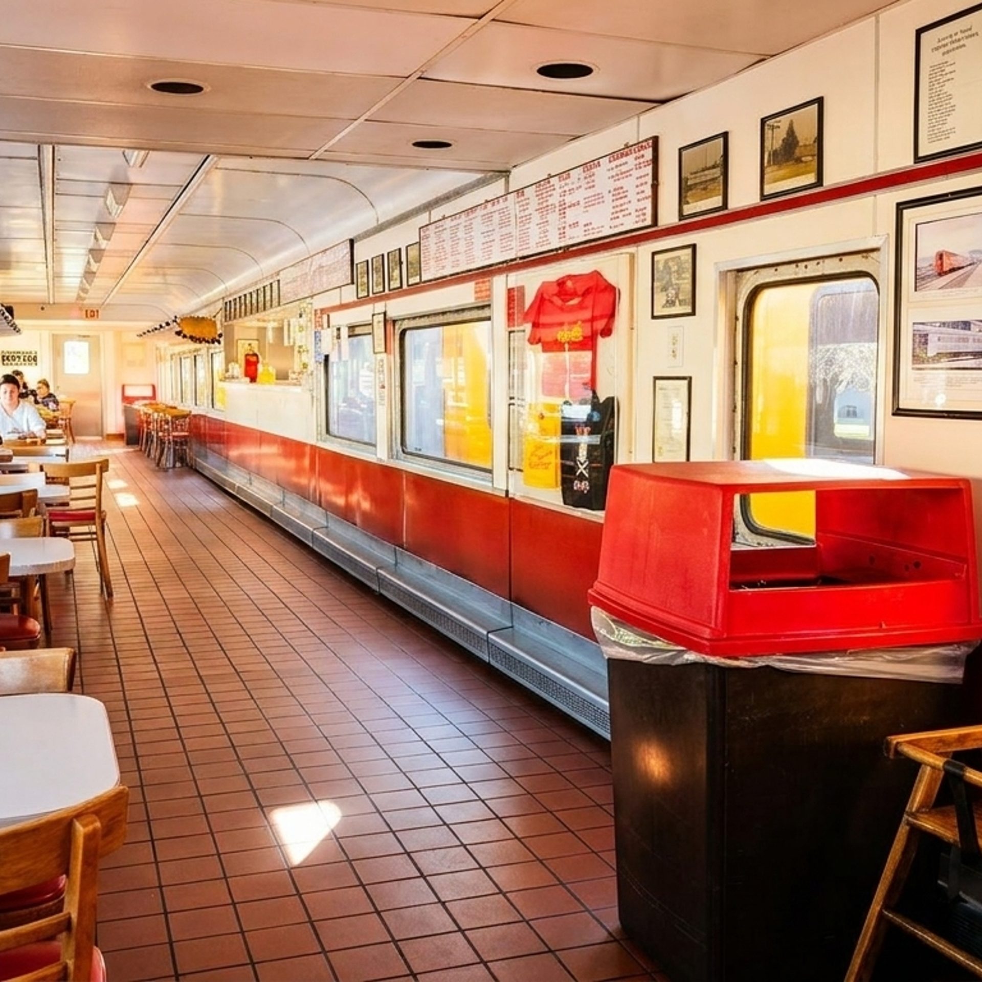Dinner Inside a Real Railroad Car