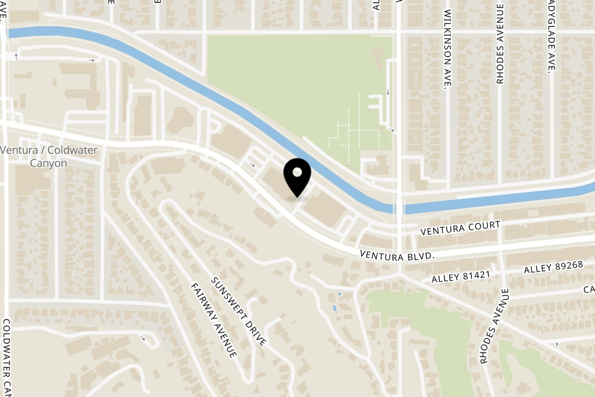 Map showing the location of Carney's Restaurant Carney's Studio City on 12601 Ventura Boulevard in Studio City